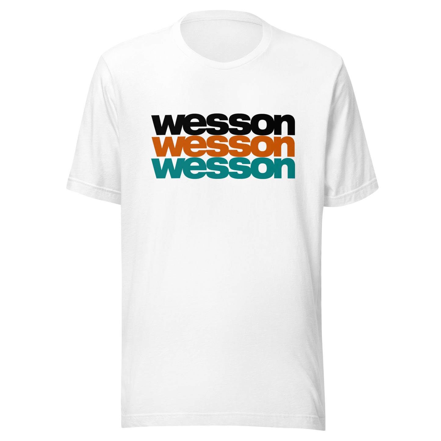 Unisex t-shirt - Wesson Logo Repeated Colours